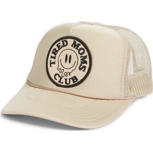 Anthropologie Accessories - NWT Anthropologie Friday Feelin Tired Moms Club Trucker Hat